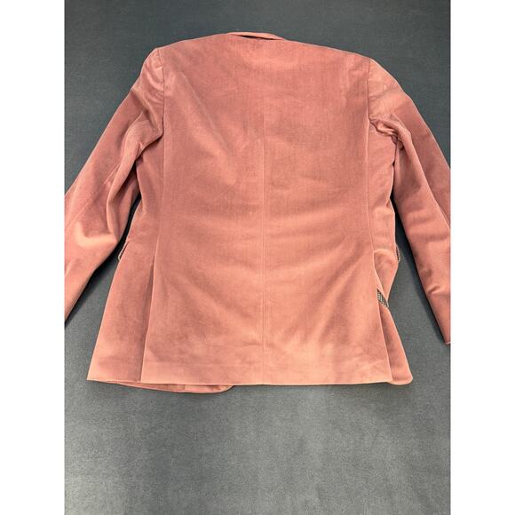 Slim Fit Tuxedo Jacket Dusty Rose Velvet by Allure Men Tuxedo - Picture 7 of 8